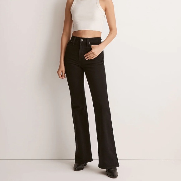 Madewell Denim - Madewell Size 26 Petite High Waisted Black Flare Jeans NWT